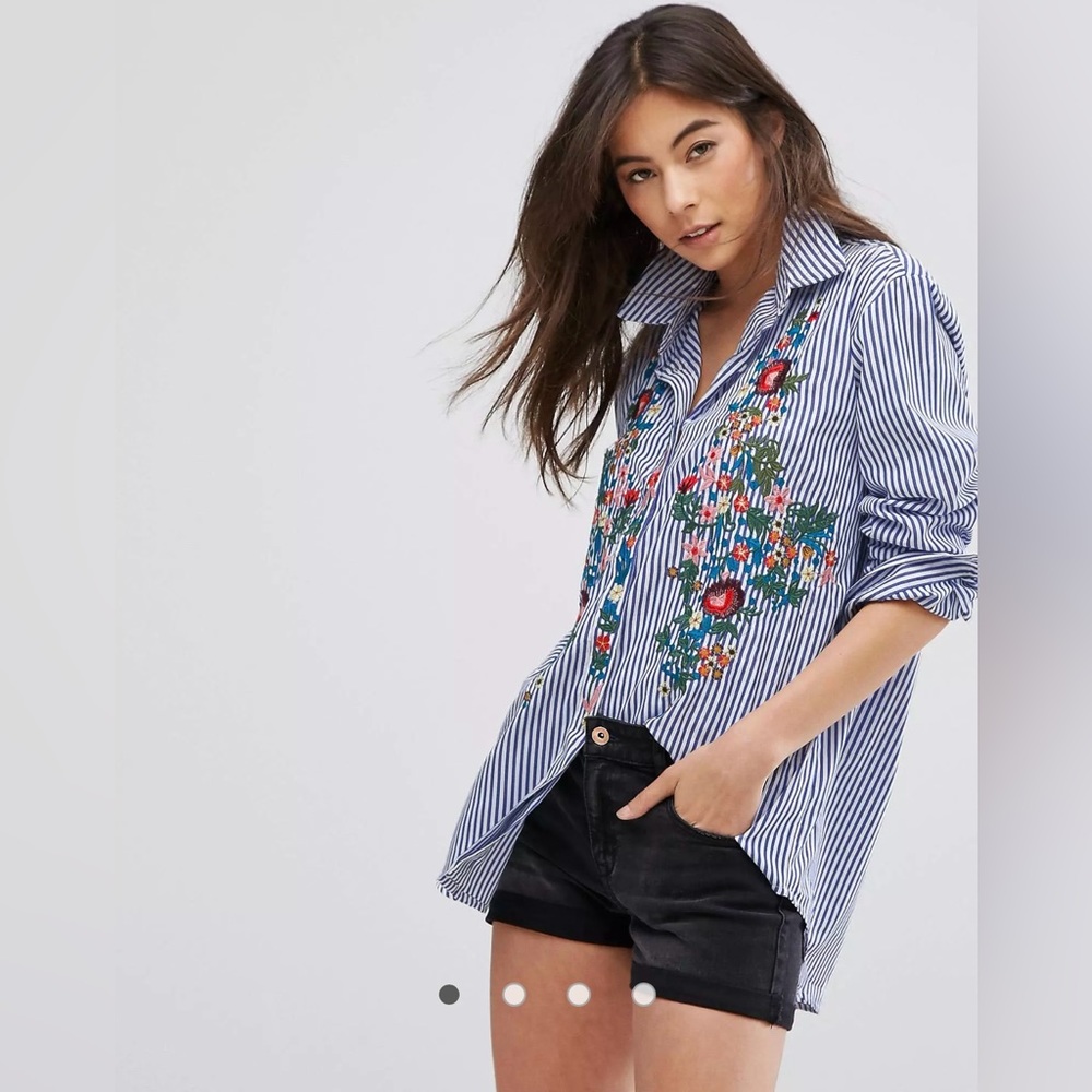 Pretty little thing embroidred shirt